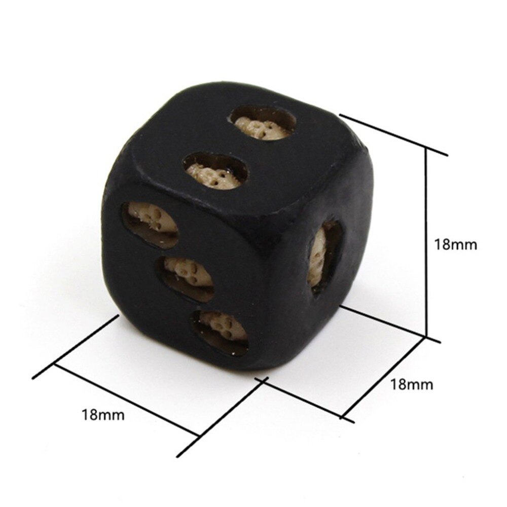 5Pcs/Set HANDMADE Skull Bones Dice Six Sided Skeleton Dice Club Pub Party Game Toys Resin Dice for Children and Adults