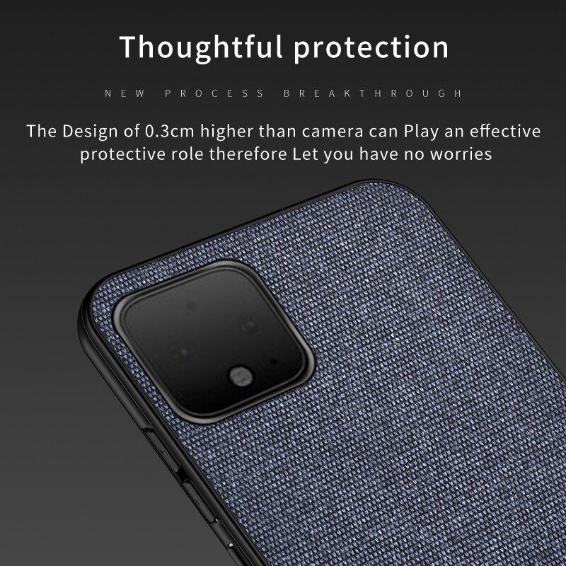 IKrsses para Google Pixel 4 funda de tela Simple de PU funda trasera dura de borde suave para Google Pixel 4 XL duro volver cubierta de la cáscara