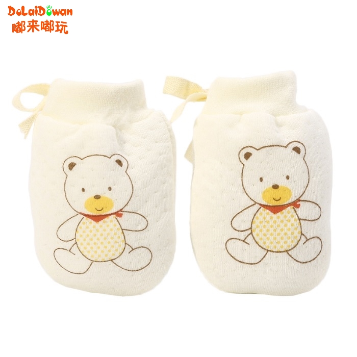 1Pairs Baby Anti Scratching Handschuhe Neugeborenen Schutz Gesicht Baumwolle Scratch Mittens Anti Scratch Mittens Weiche Handschuhe: 1