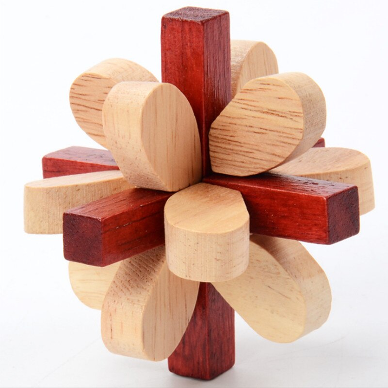 Kong Ming Luban Lock Chinese Traditional Toy Unique 3D Wooden Puzzles Classical Intellectual Wooden Cube Educational Toy Gi: 8