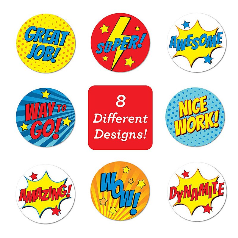 100-500pcs 8 different styles of reward stickers cartoon cute stickers school teacher student stationery stickers
