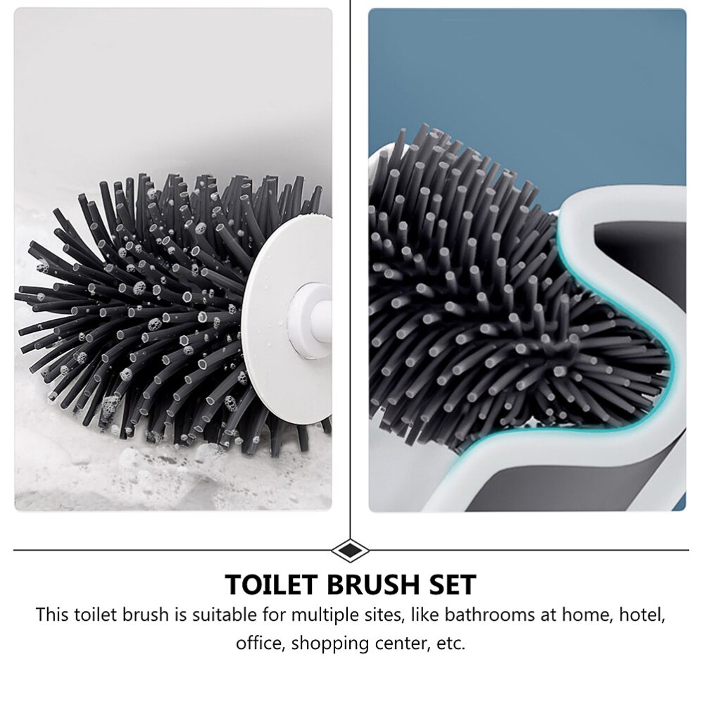 1 Set Lange Handvat Creatieve Zachte Borstel Toiletborstel En Houder Badkamer Wc Borstel Set Voor Winkel