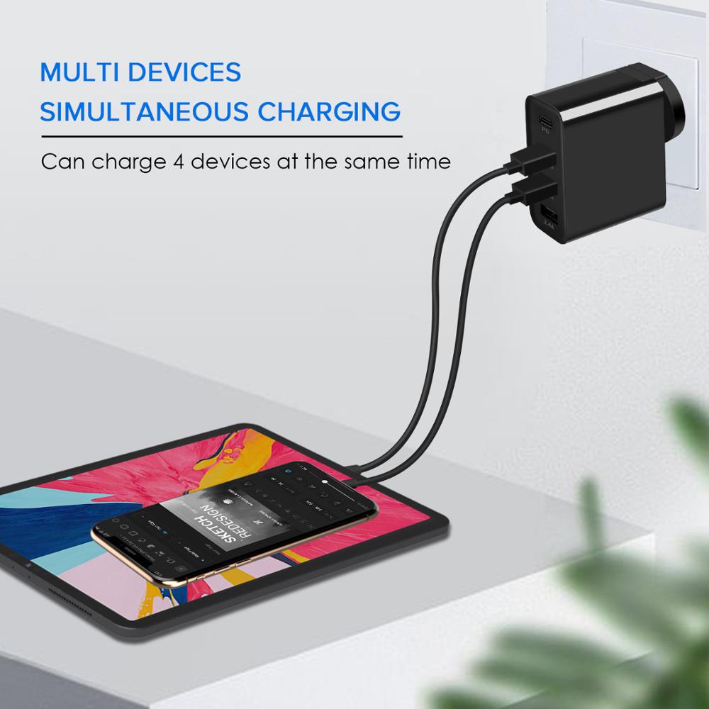 GOOJODOQ PD 48W USB typ C Ladegerät Schnell Ladung 3,0 Wand Schnelle Ladegerät für Apple MacBook Air iPad Pro iPhone Samsung Huawei HTC