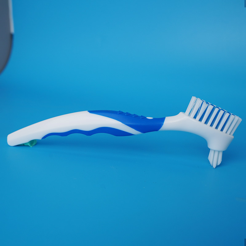 1/2Pcs Denture Brushes with Double Sided Denture Cleaning Brush Heads for Denture Care Multi-Layered Bristles