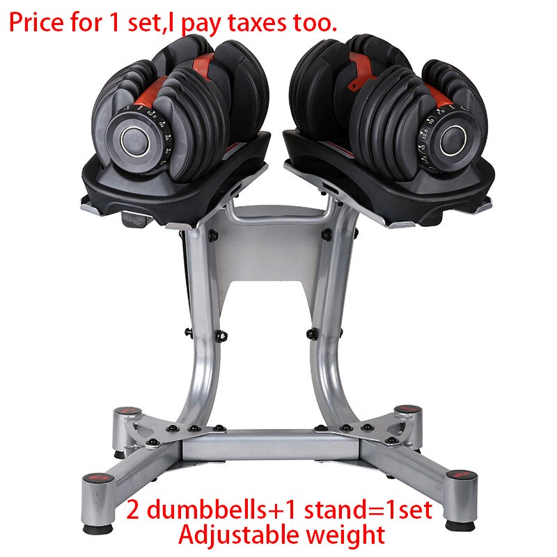 Discount Price For France 2 Pieces 40kg Dumbbells And 1 Stand Seller Pay The Taxes Adjustable 90LBS Dumbbell Set: 90lbs