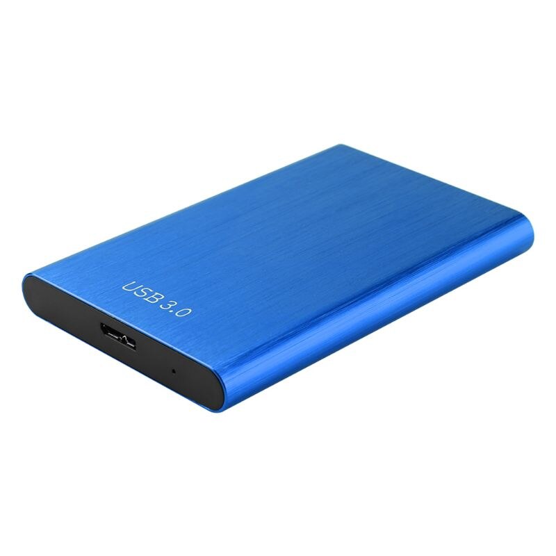 Caja de carcasa de disco duro SATA USB3.0 de 2,5 pulgadas, estructura sin tornillos de aleación de aluminio para 7mm 9,5mm 2,5 pulgadas SATA: Azul