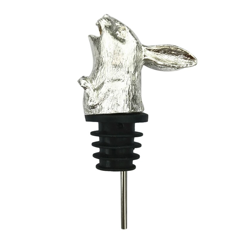 Pasen Cartoon Bunny Wijn Flessenstop Schenktuit Leuke Konijn Zinklegering Bar Tool Voor Huis Keuken Bruiloft Champagne Drank: S-1