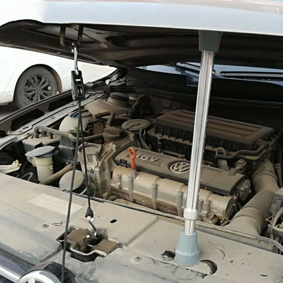 Motor- Abdeckung Blatt Metall Reparatur Bausatz Auto Körper Ausbeulen ohne Reparatur Haube Stütze & 1,5 M Nylon Seil 15 zu 24 zoll