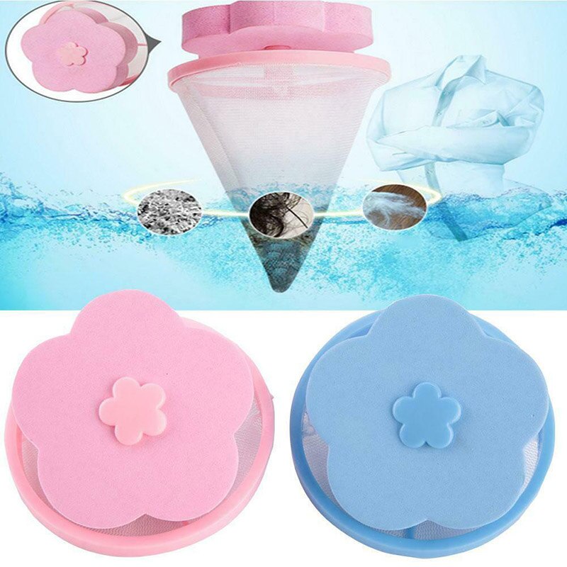 Reusable Washing Machine Floating Lint Mesh Bag Portable Washer Lint Catcher MU8669