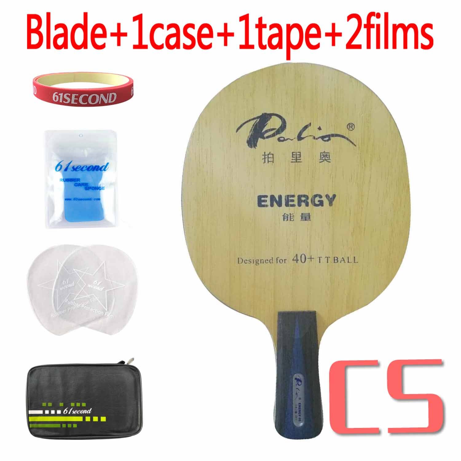 Palio ENERGY05 ENERGY 05 ENERGY-05 3Wood+2Carbon Table Tennis Blade for PingPong Racket: CS with FM case