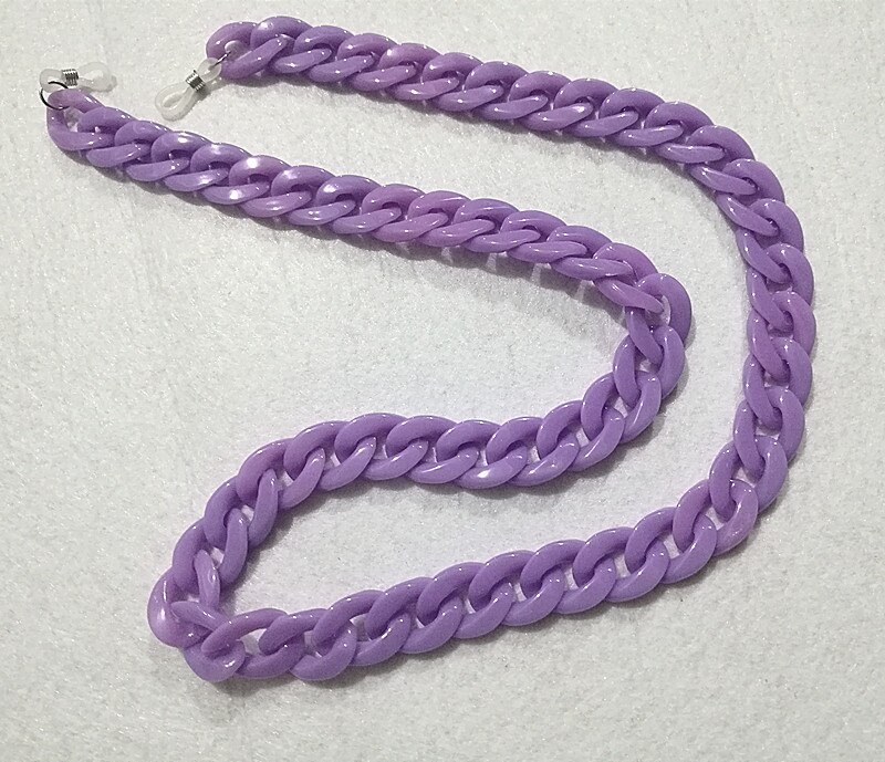 neue Feste Farbe Acryl Sonnenbrille Kette Frauen Lesebrille Hängen Hals Kette Largand Gläser Kette Brillen Band: 7