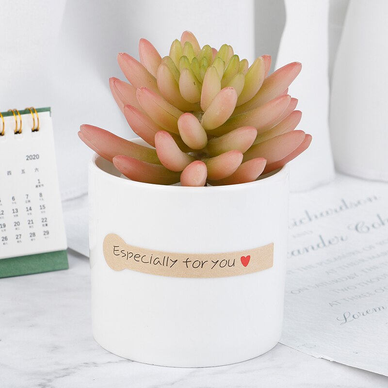 5Sheets 7.8x1.5cm Especially for You Long Kraft Paper Sticker Scrapbooking Labels Sticker, Self-adhesive DIY Paper Label