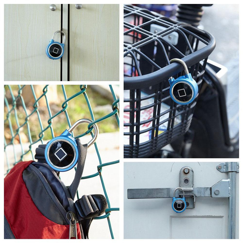 Fingerprint Smart Keyless Lock Waterproof APP Button Password Unlock Anti-Theft Padlock Door Lock for Android iOS