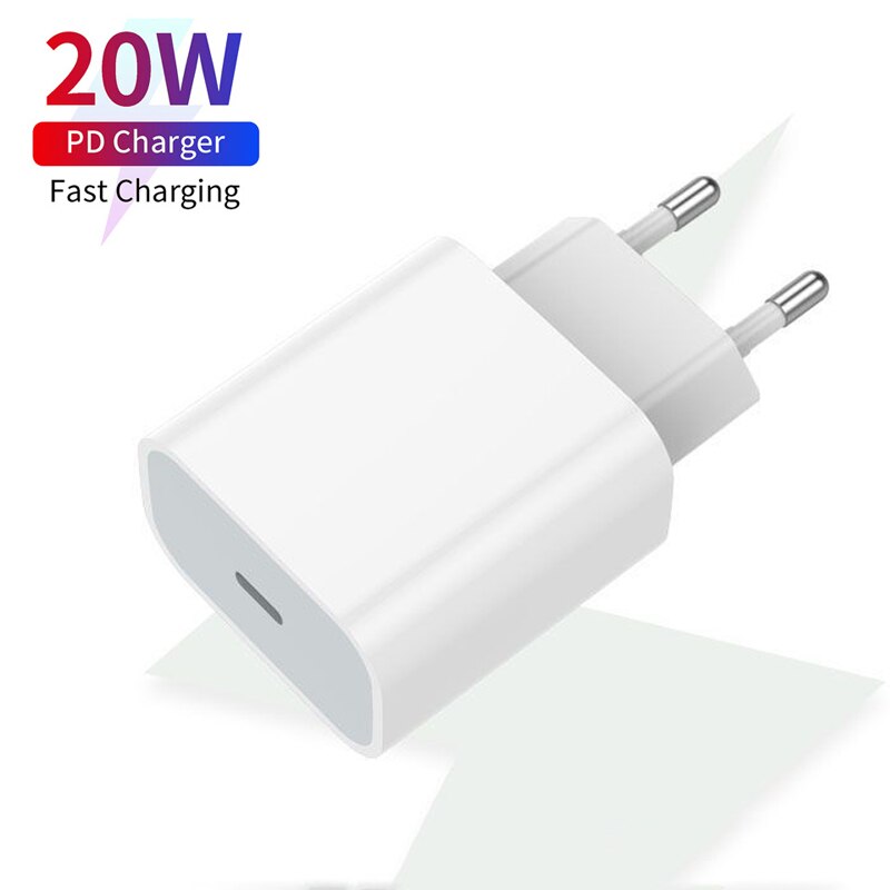 USB C 20W Power Type-C Wall Fast Charger for iPhone 12 11 Pro Max X XS MacBook Air iPad Pro Samsung S30 S20 S21 Note 20 10: 20w PD EU