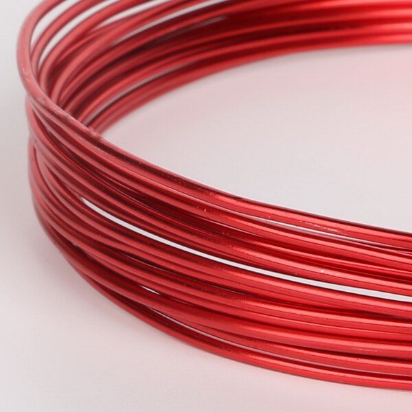 New Arrival różne kolory 5m 15gauge (1.5mm) drut aluminiowy miękki metal florystyka drutu, dla DIY ocena biżuteria i Craft Making: Red