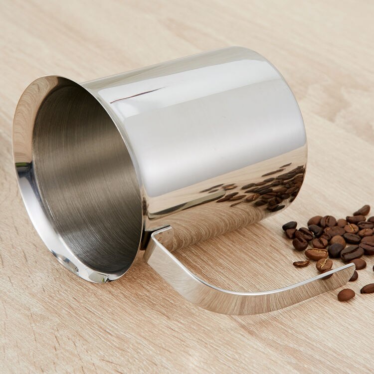 Mælkeskummer kaffe cappuccino japan dobbeltlagsfilter manuelt fortykket 304 rustfrit stål 400cc 800cc
