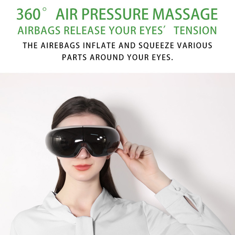 4D Visual Smart Electric Eye Massager Glasses Wireless Air Compression 42℃ Eye Massage Relieve Eye Fatigue Massage