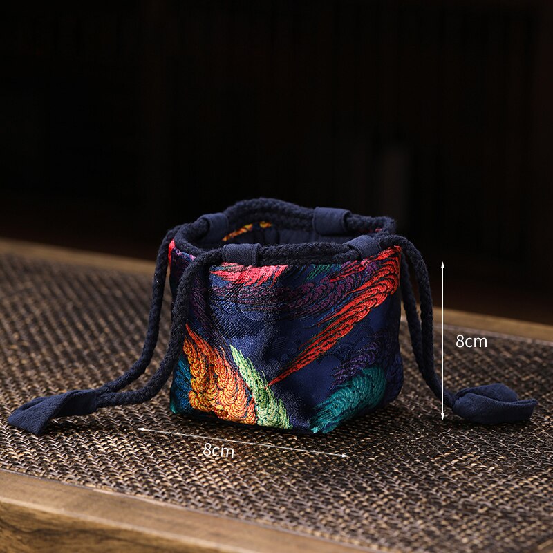 Verdikte Geweven Katoen Satijn Theekopje Zak Chinese Handgemaakte Tas Draagbare Opbergtas Doek Tas Reizen Theepot Tas Thee Set Zak: B