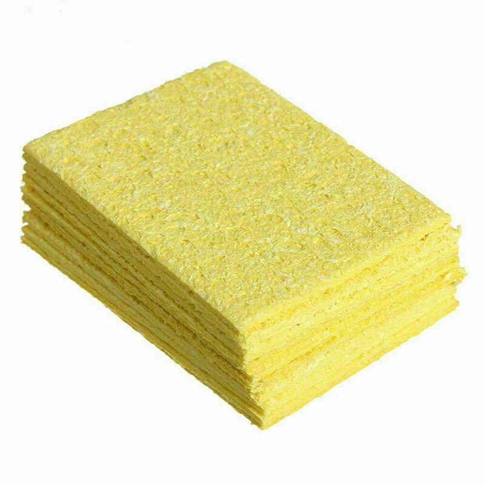 50PCS Soldering Iron Sponge Cleaning Pad Flux Remove Solder Residue Cleaner Wipe Excess Solder