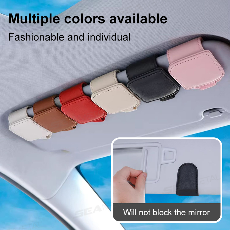 Zeeman Auto Bril Clip Kaart Clip Auto Zonneklep Bril Houder Pu Lederen Bril Clip Multi-Functionele Bril Beugel Goederen