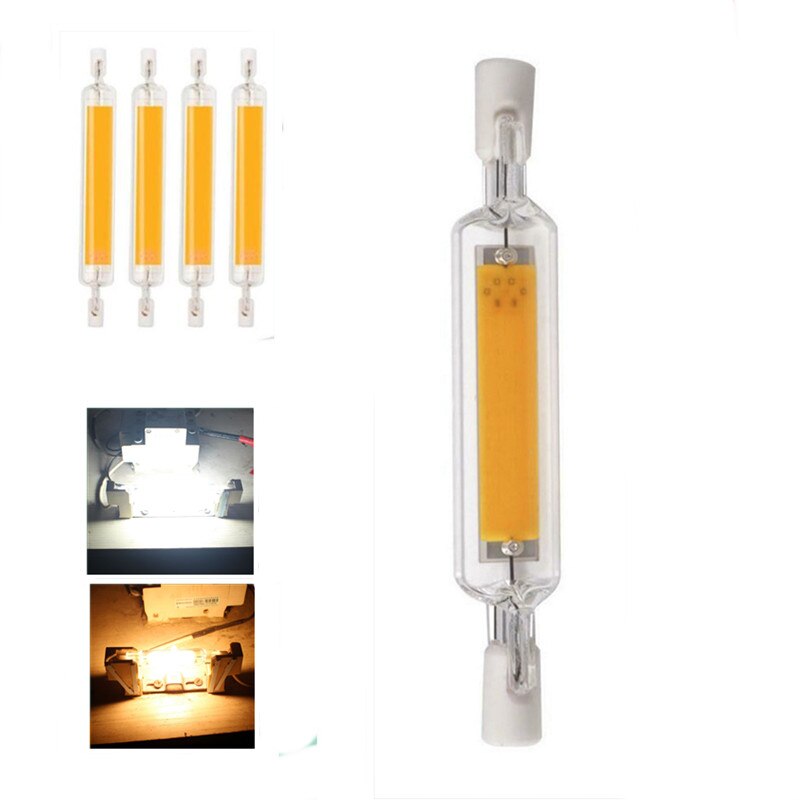 LED R7S Glass Tube COB Bulb 78MM 118MM High Power R7S Corn Lamp J78 J118 Replace Halogen Light 50W 90W AC 110V 220V Lampadas