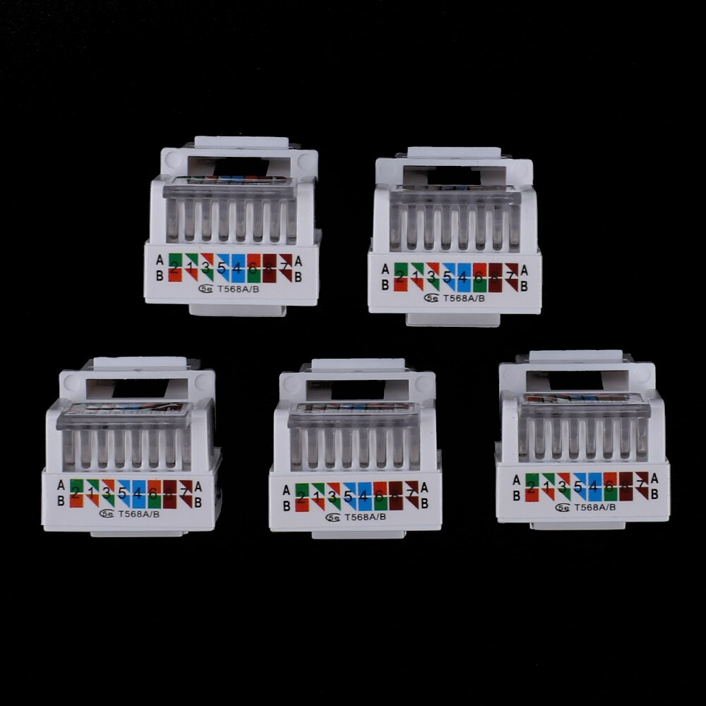 10pcs Tool-free CAT5E UTP network module RJ45 connector Information socket Computer Outlet cable adapter Keystone Jack FOR AMP
