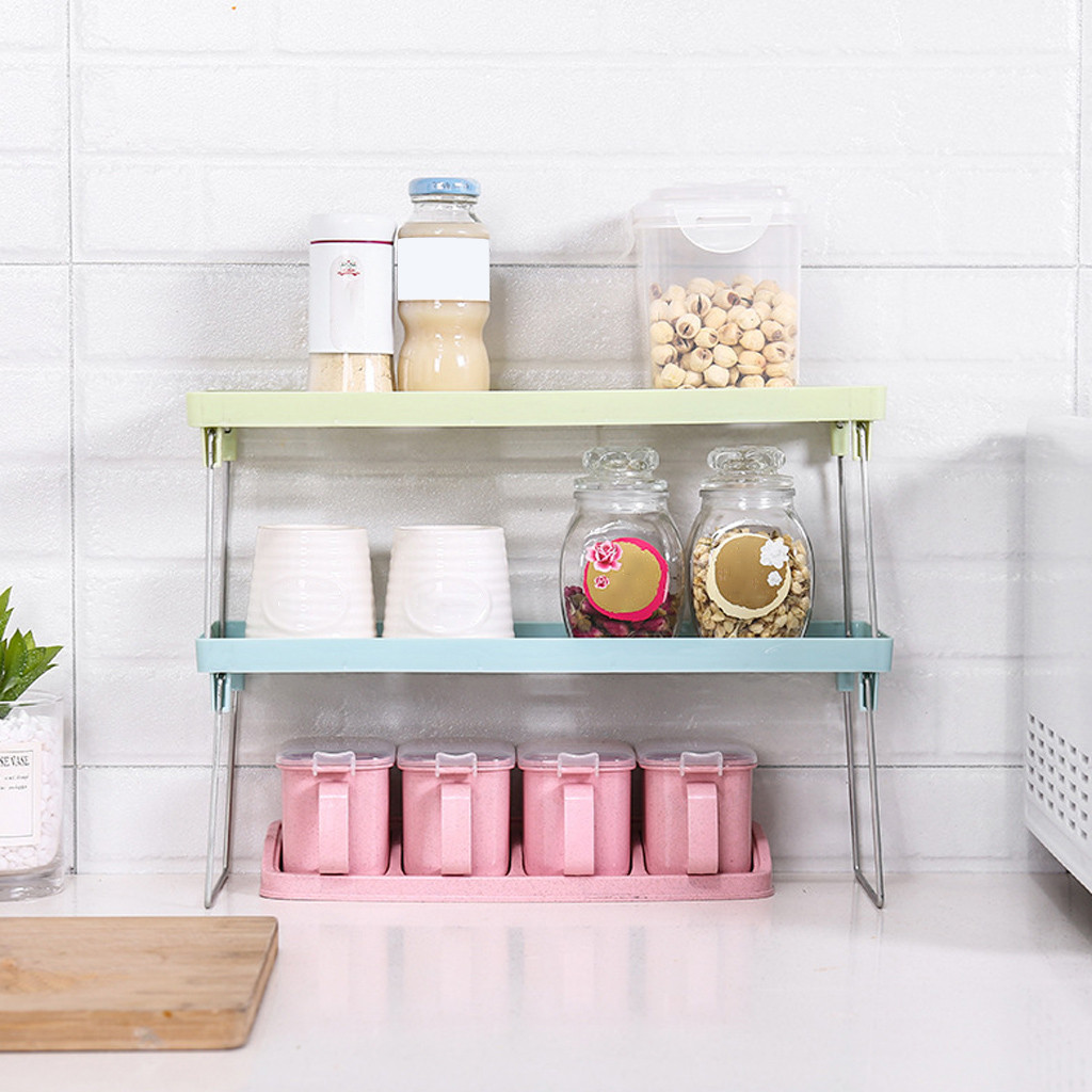 Thuis Opbergrek Staand Rek Keuken Aanrecht Opslag Organizer Plankhouder Rack Praktisch Huis Keuken Opbergrek