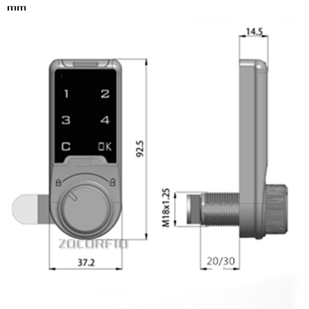 The newest Digital Keypad Password Keyless Lock with dry battery Security Cabinet Coded Locker temporary or public passowrd mode