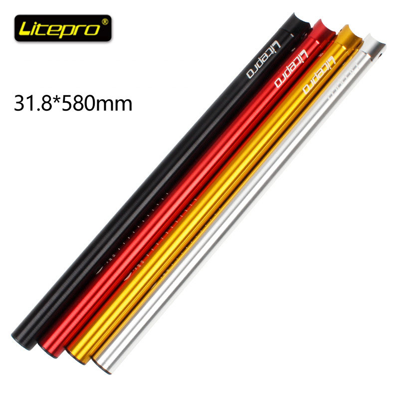 Litepro Voor Brompton Zadelpen 31.8*580Mm Voor Pike Vouwfiets Voor Aceoffix Zadelpen Aluminium