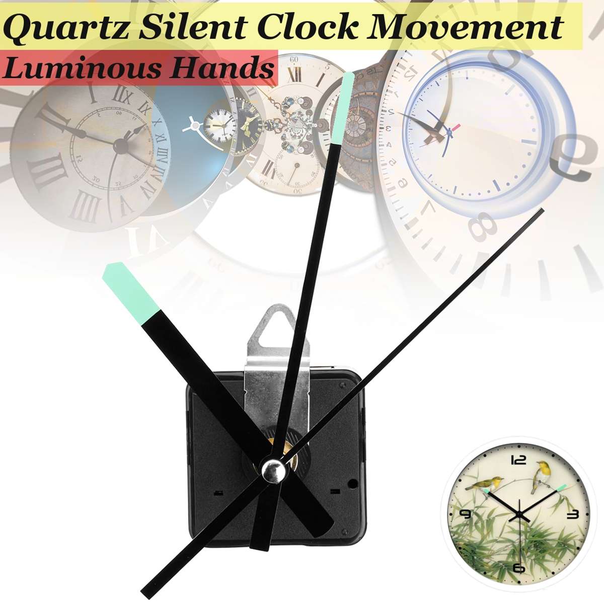 18mm Quartz Uurwerk Uur Minuut Tweede Stille Klok Beweging Mechanisme Kit