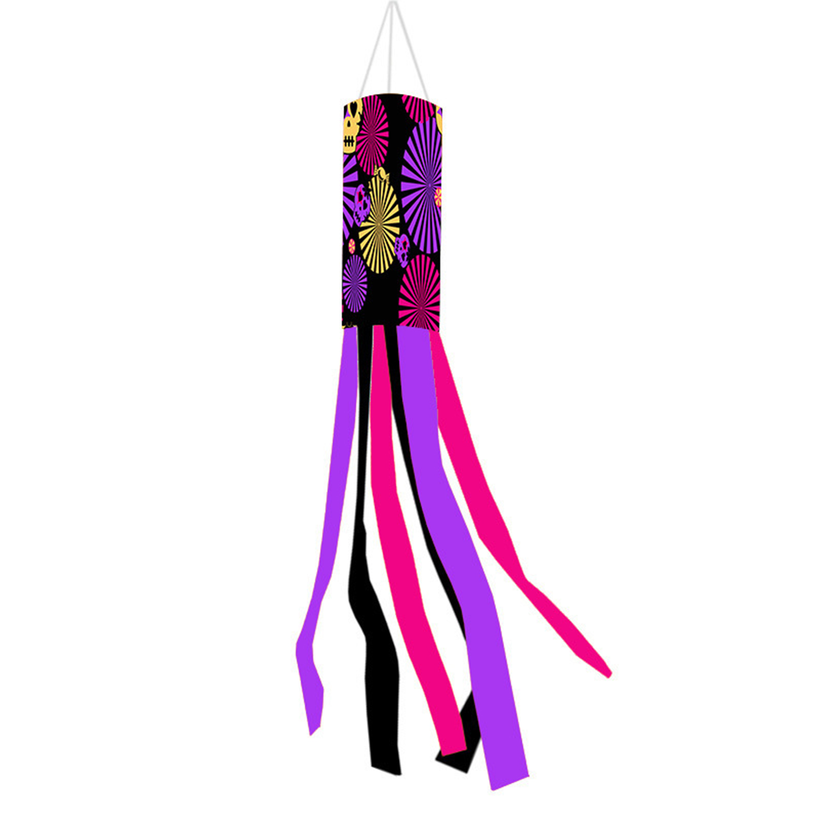 Halloween Windsock Flag Halloween Wind Lamp Ghost Sock Decorations Outdoor 39 In Compact Size Ghost Windsocks Decorations: Coffee