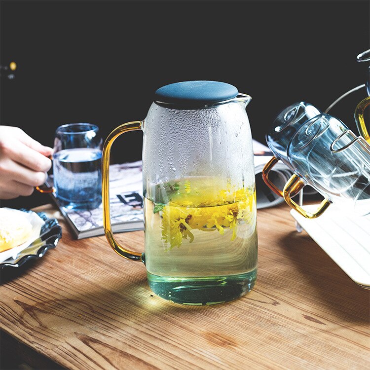 Glass Kettle Set Household Heat-resistant and High-temperature Explosion-proof Cooler Large Capacity Cold Water Teapot