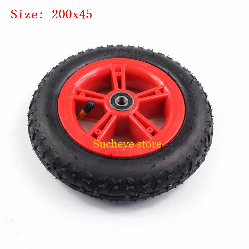 200X40 Wheels 8 Inch Rubber Tires and Wheel Hub Fits Folding Bicycle Electric Scooter Motorcycle Baby's Car
