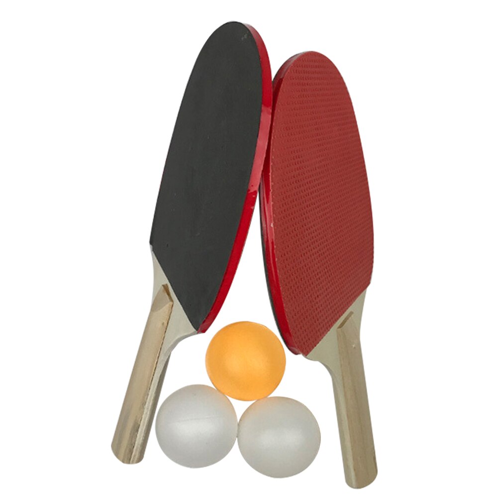 Table Tennis Set Training 2 Rackets Beginners Anti Slip Sports Equipment Playground Kids Wear Resistant 3 Balls School Home
