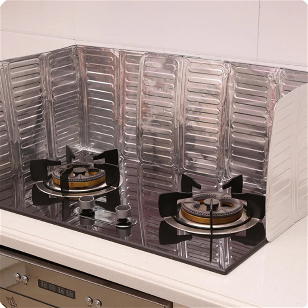 1pc stk . sprutskjerm til kjøkken, stekeolje, sprutbeskyttelse, aluminiumsfolie, skåldingssikker plate, beskyttelsesplate