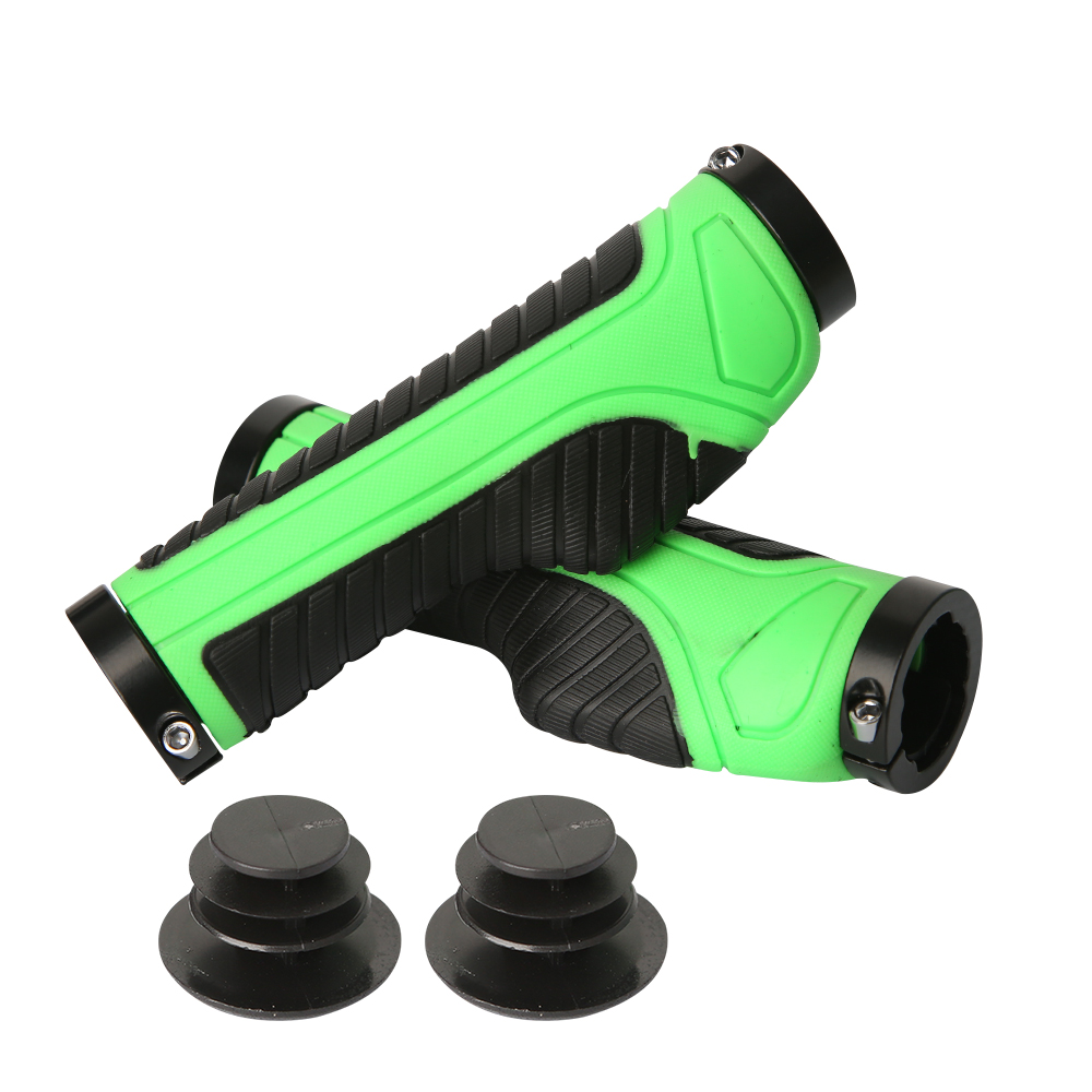 1 Paar Fiets Grips Mountainbike Handvatten Mtb Grip Tpr Rubber Shockproof Anti-Slip Fiets Stuur Grip Fiets Deel accessoires: Marineblauw