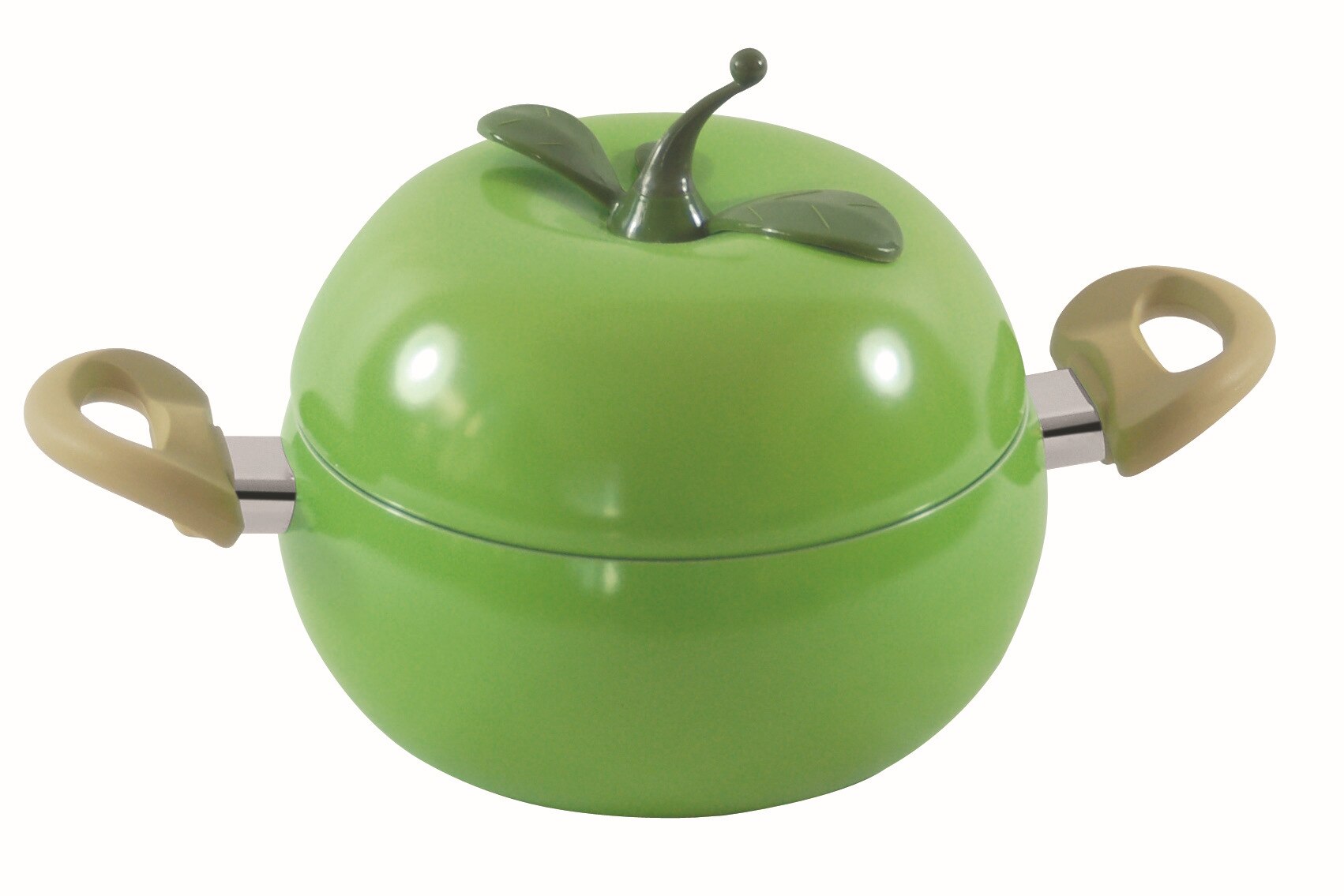 Marmite à soupe créative en alliage d'aluminium, cuisinière à gaz à Induction universelle en aluminium, Double oreilles, poêle à frire Wok: Apple soup pot