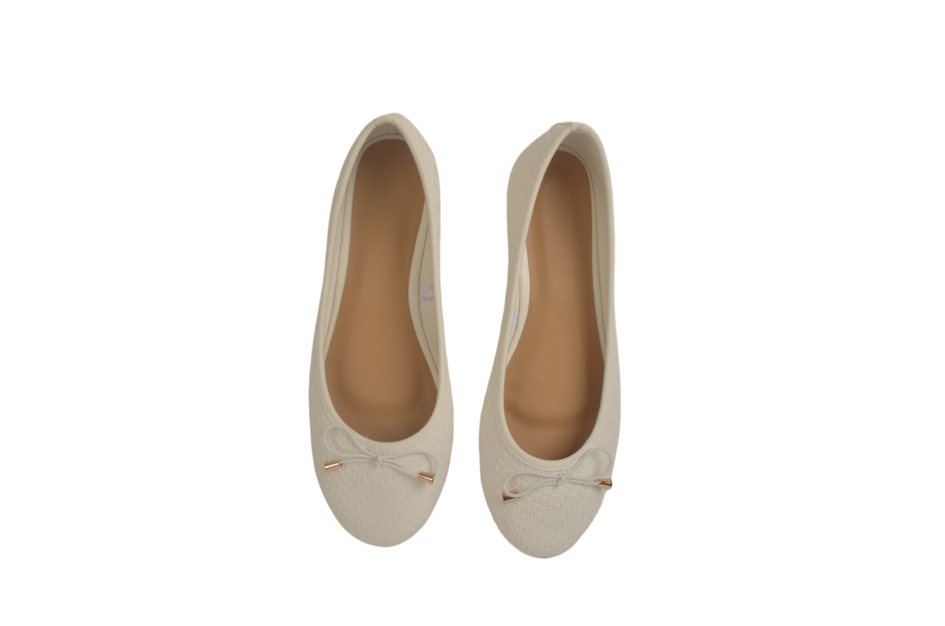 Casual Dagelijkse Vrouwen Comfortabele Zool Vrouwen Wit Faux Lederen Elastische Strik Slip-On Platte Balletschoenen