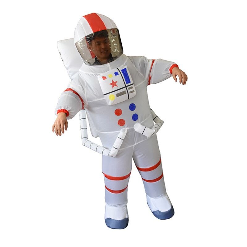 Unisex Adults Astronaut Spaceman Inflatable Chub-suit Costume Jumpsuit Cosplay Cartoon Outdoor Entertainment Outdoor Toys