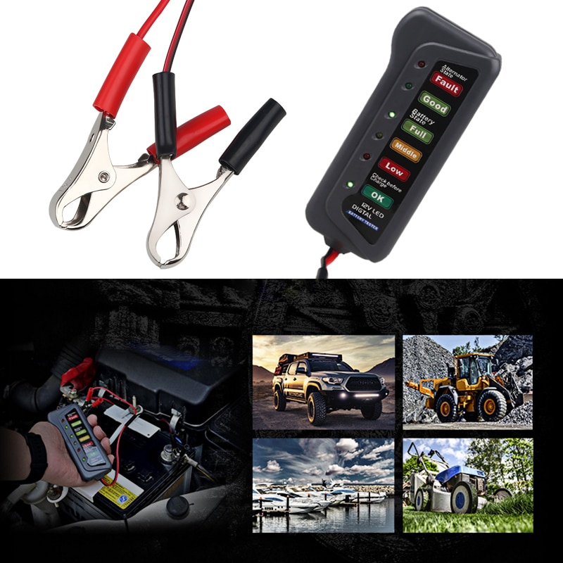 12V/24V Car Battery Tester Auto System Analyzer Automotive Alternator Cranking Check Digital Alternator Tester For Car