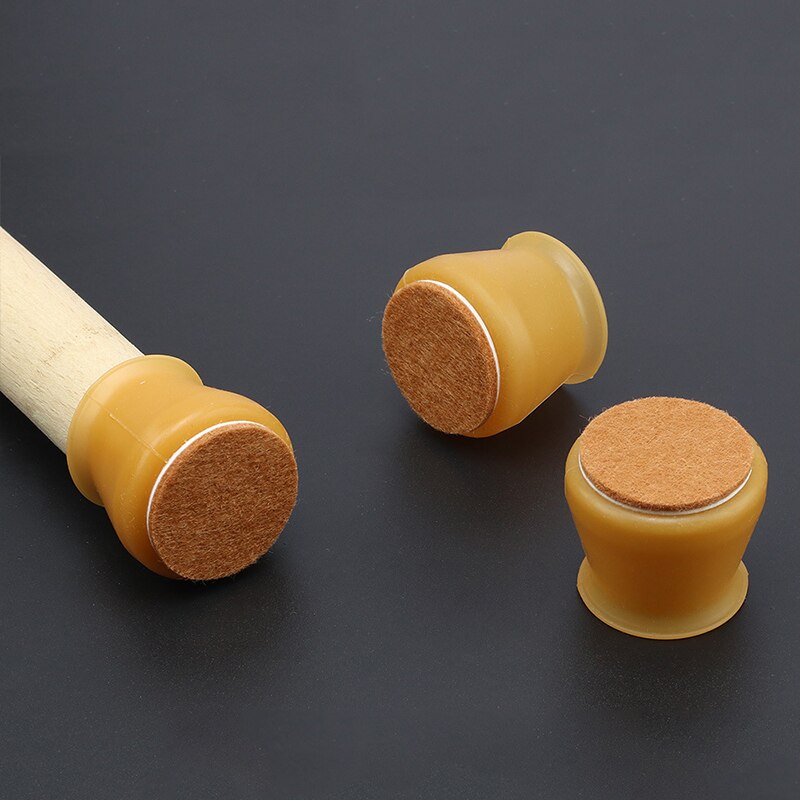 4Pcs Silicon Furniture Leg Protection Cover With Felt Pads Anti-slip Table Feet Caps Chair Leg Floor Protective Mats Home Decor: B