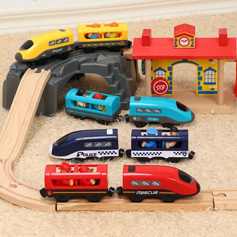 Afstandsbediening Rc Trein Set Kleine Houten Trein Speelgoed Accessoires Compatibel Met Houten Track Set Railway