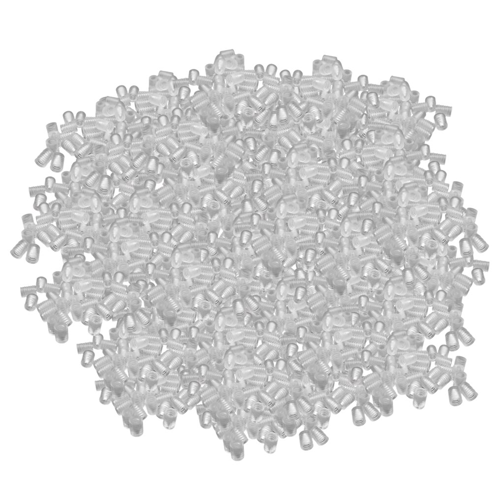 1000 Pieces Lock Ends Toggle Silicone Cord Stopper Rubber Adjuster For Making Face Mask: Clear 9x6mm