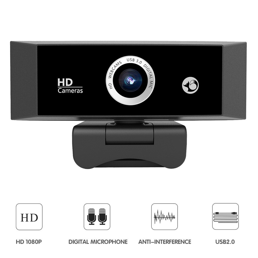 2 millions de pixels Full HD 1080P Web Cam intégré Microphone antibruit ordinateur de bureau vidéo appelant caméra Webcam avec Microphone