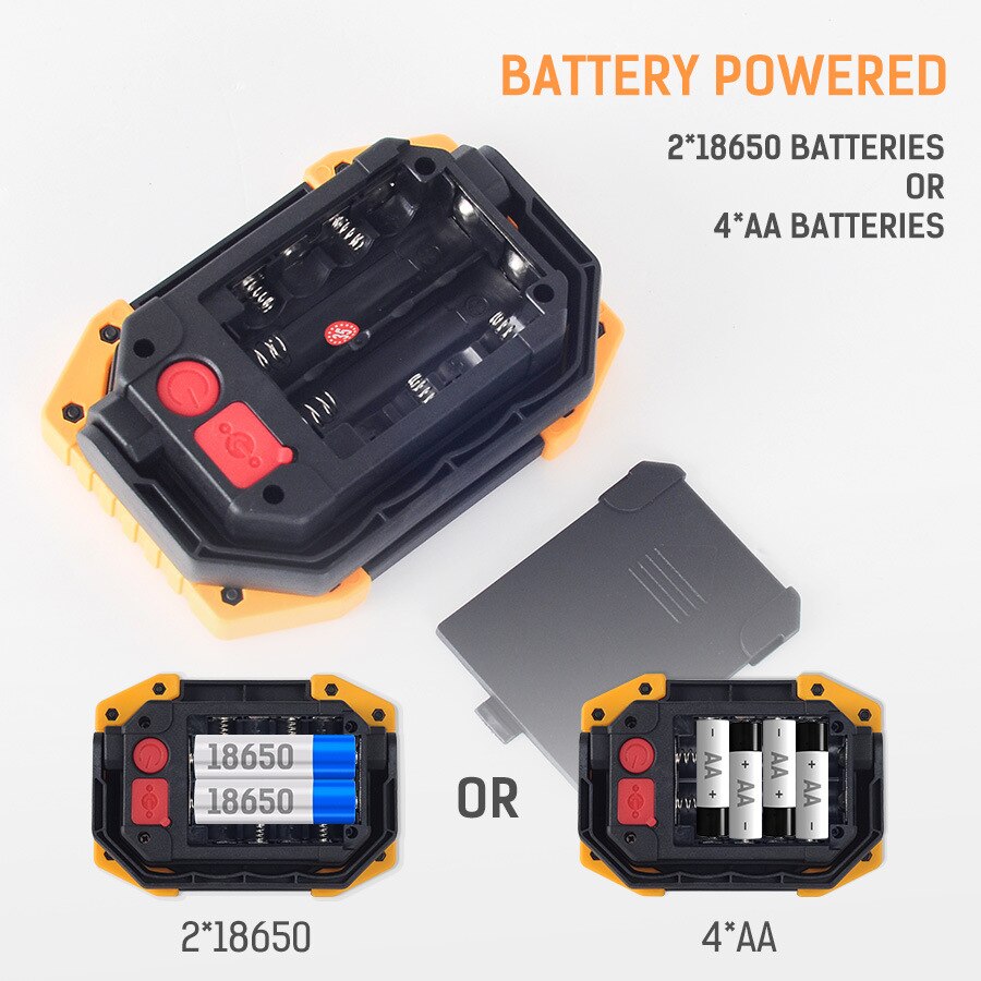 ZHIYU-foco Led portátil de 3000lm, luz de trabajo superbrillante, recargable para acampar al aire libre, linterna Led con batería de 18650