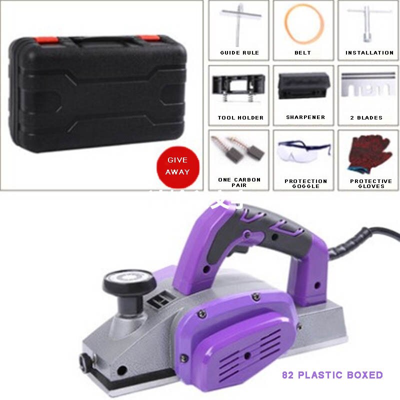 Aluminum Shell Woodworking Portable Planer Woodworking Planer Multifunctional Flashlight Wood Planer All Copper Motor Power Tool