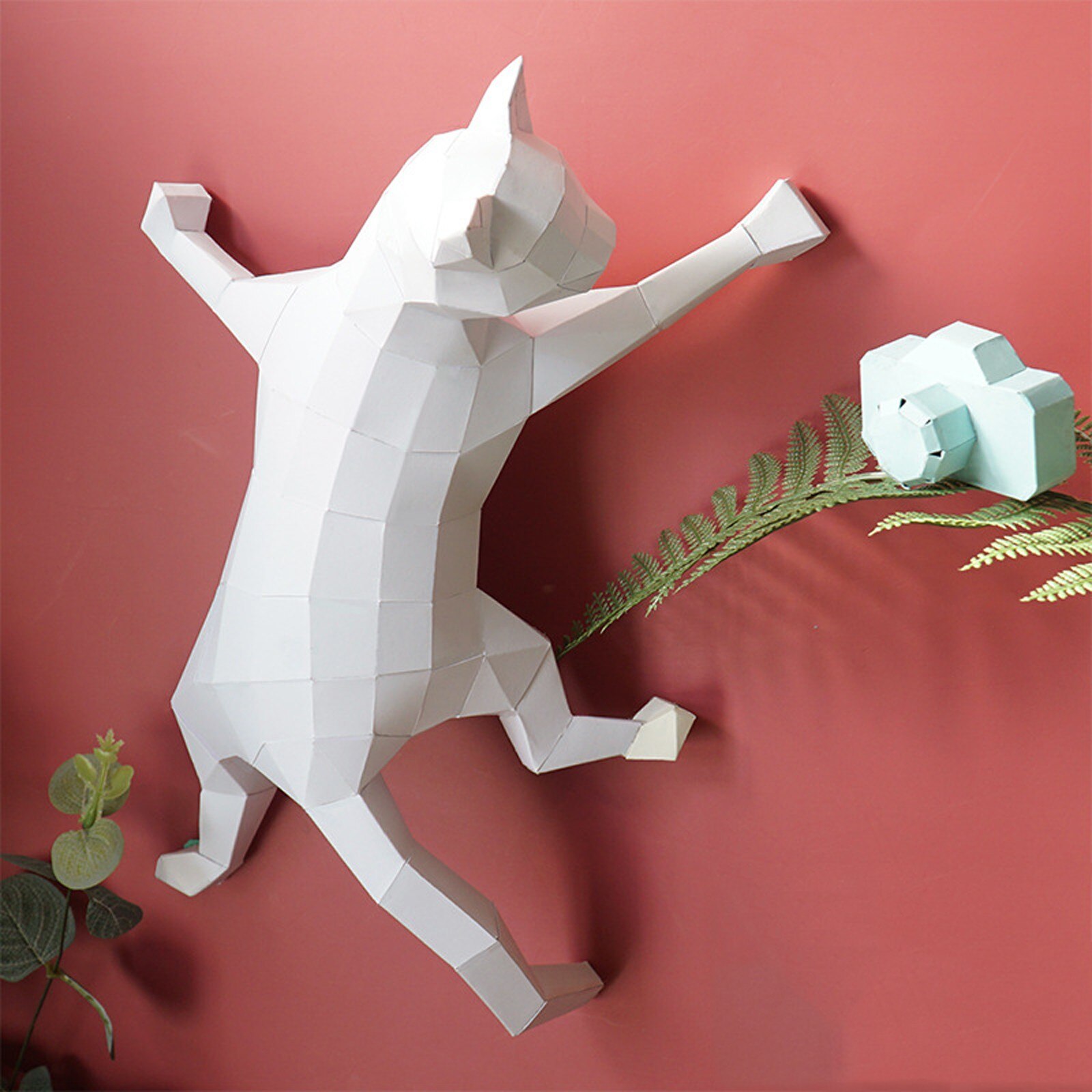 Kat Model -3D Stereo Diy Wanddecoratie Diy Handgemaakte Muur Opknoping Creatieve Home Decoratie Muur Opknoping # t2