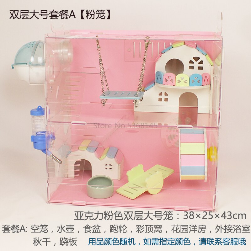 Hamster Cage Double Layer Villa Oversized Color Ha... – Grandado - Heavy Duty Hamster Cage Liners