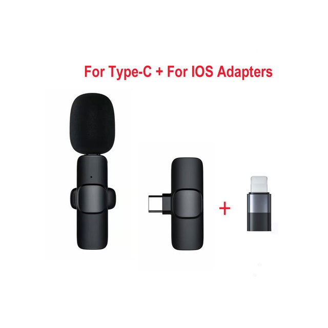 kabellos Revers Mikrofon Lavalier Knopfloch Bluetooth Mic Mini Pro Zelle Telefon Handy, Mobiltelefon Smartphone sehr klein Mikro binden klein Mikrofon: Typ-C-IOS