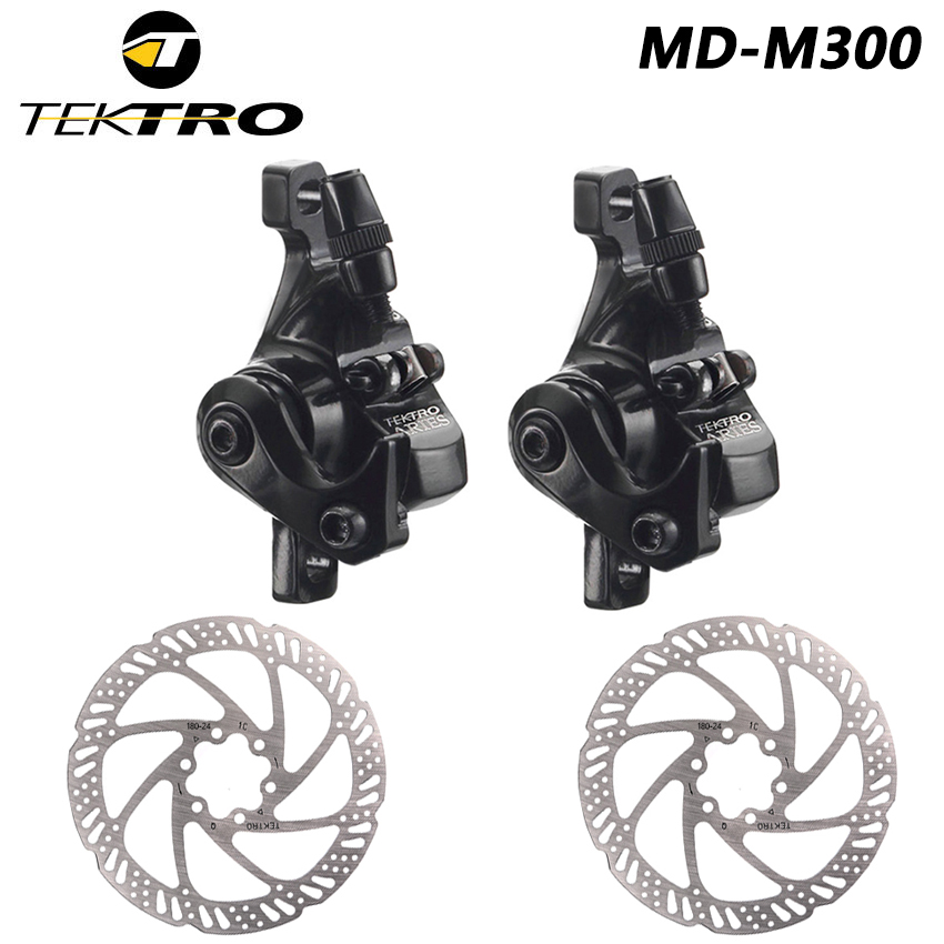 TEKTRO MD-M300 contrôle de ligne de frein de vélo de route frein à disque mécanique 160 Rotors VTT étrier mécanique frein à disque: Bleu marine